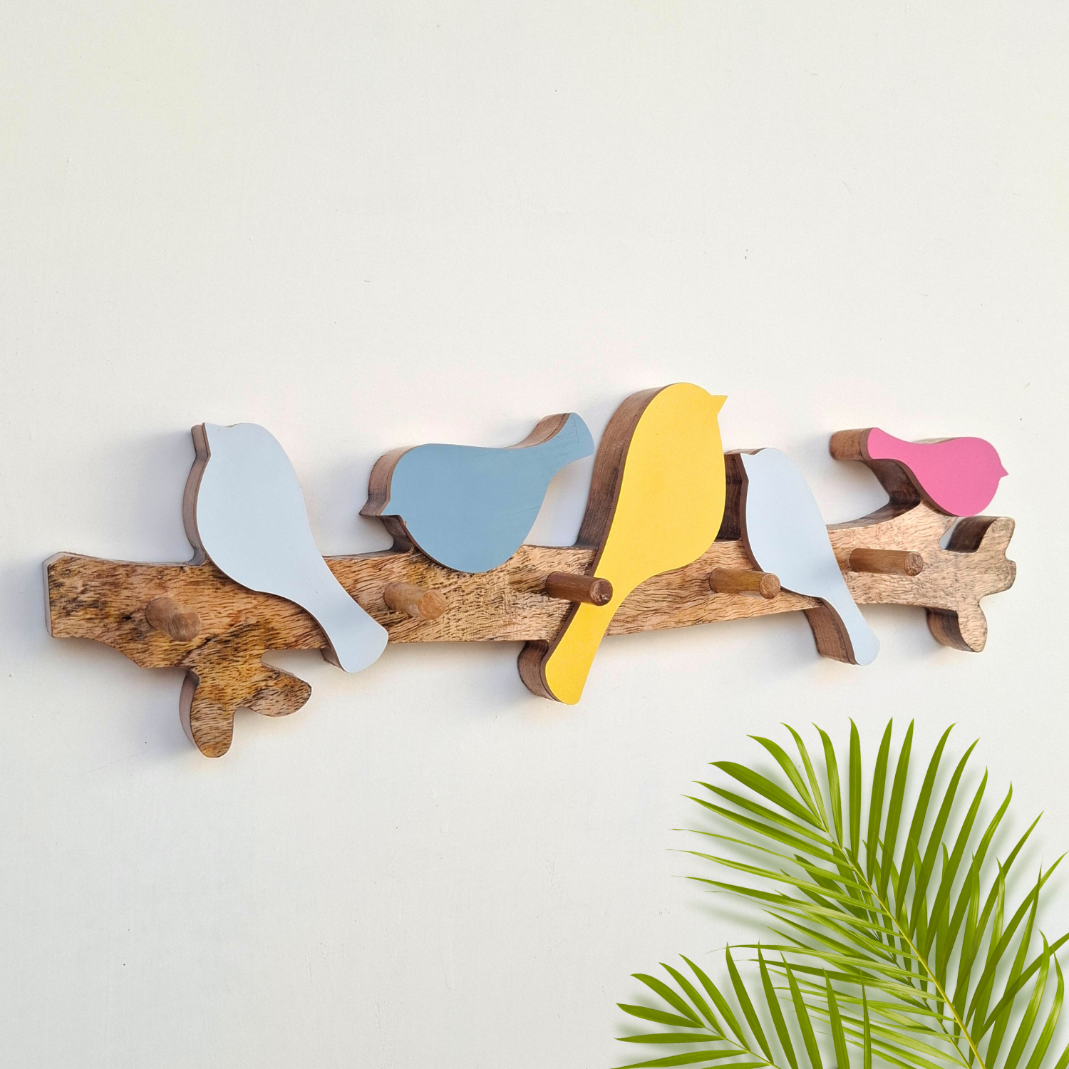 Craftpur Wooden Keyholder 5 Birds, Cute and Elegant Design