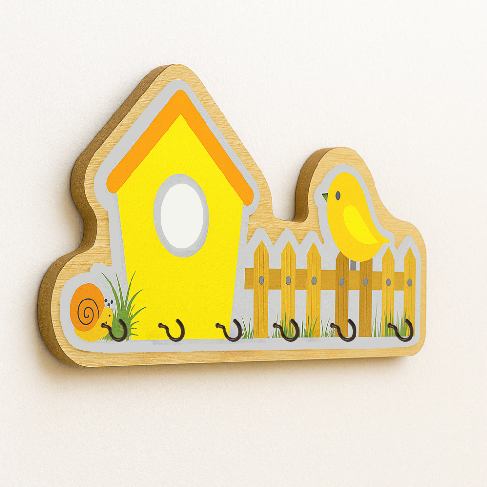 Craftpur Engineered Wood House Yellow Keyholder
