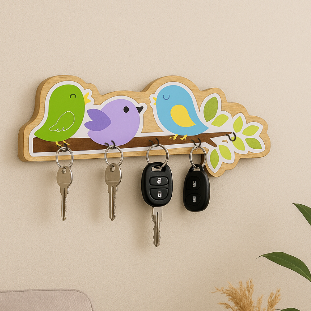 Craftpur Engineered Wood Bird Keyholder