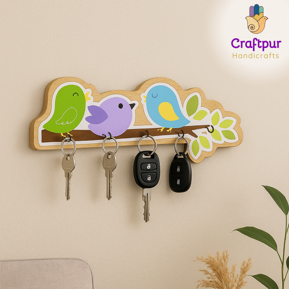 Craftpur Engineered Wood Bird Keyholder
