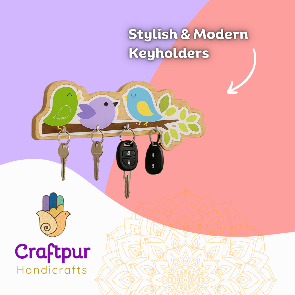 Craftpur Engineered Wood Bird Keyholder