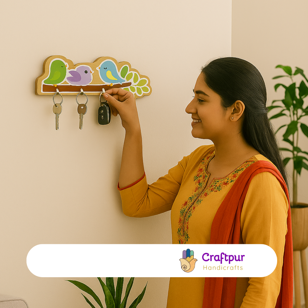 Craftpur Engineered Wood Bird Keyholder