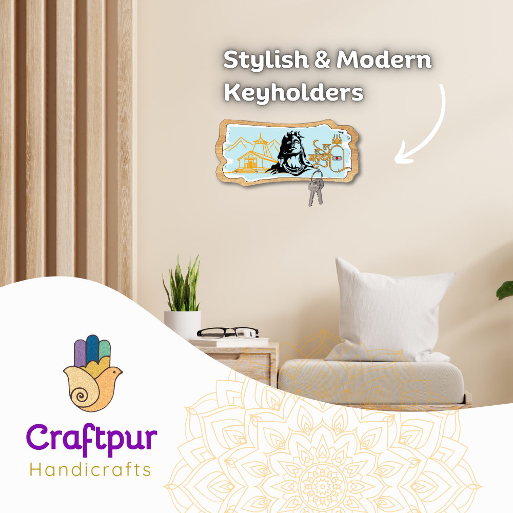 Craftpur Engineered Wood Mahadev Ji Keyholder