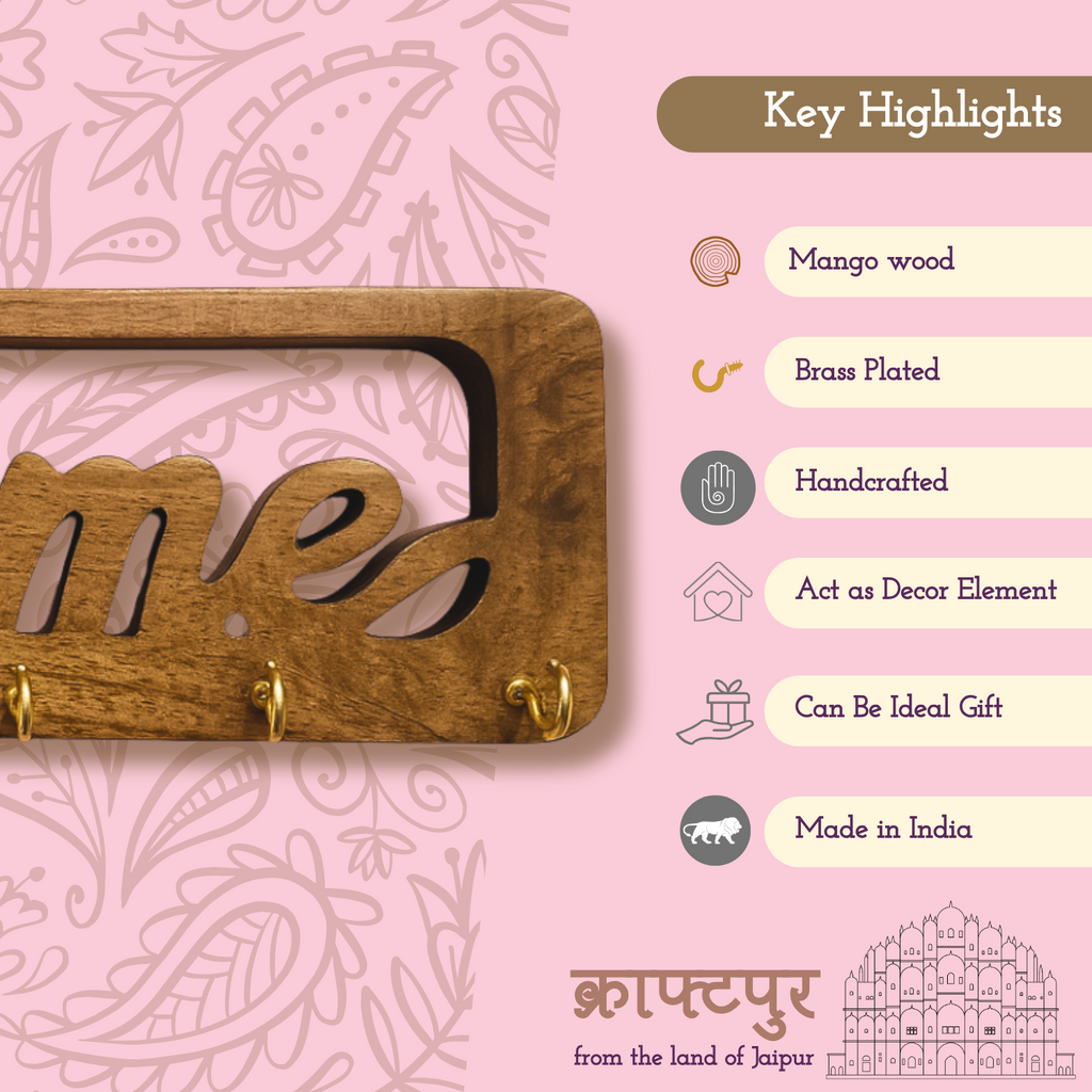 Craftpur Solid Wood Home keyholder