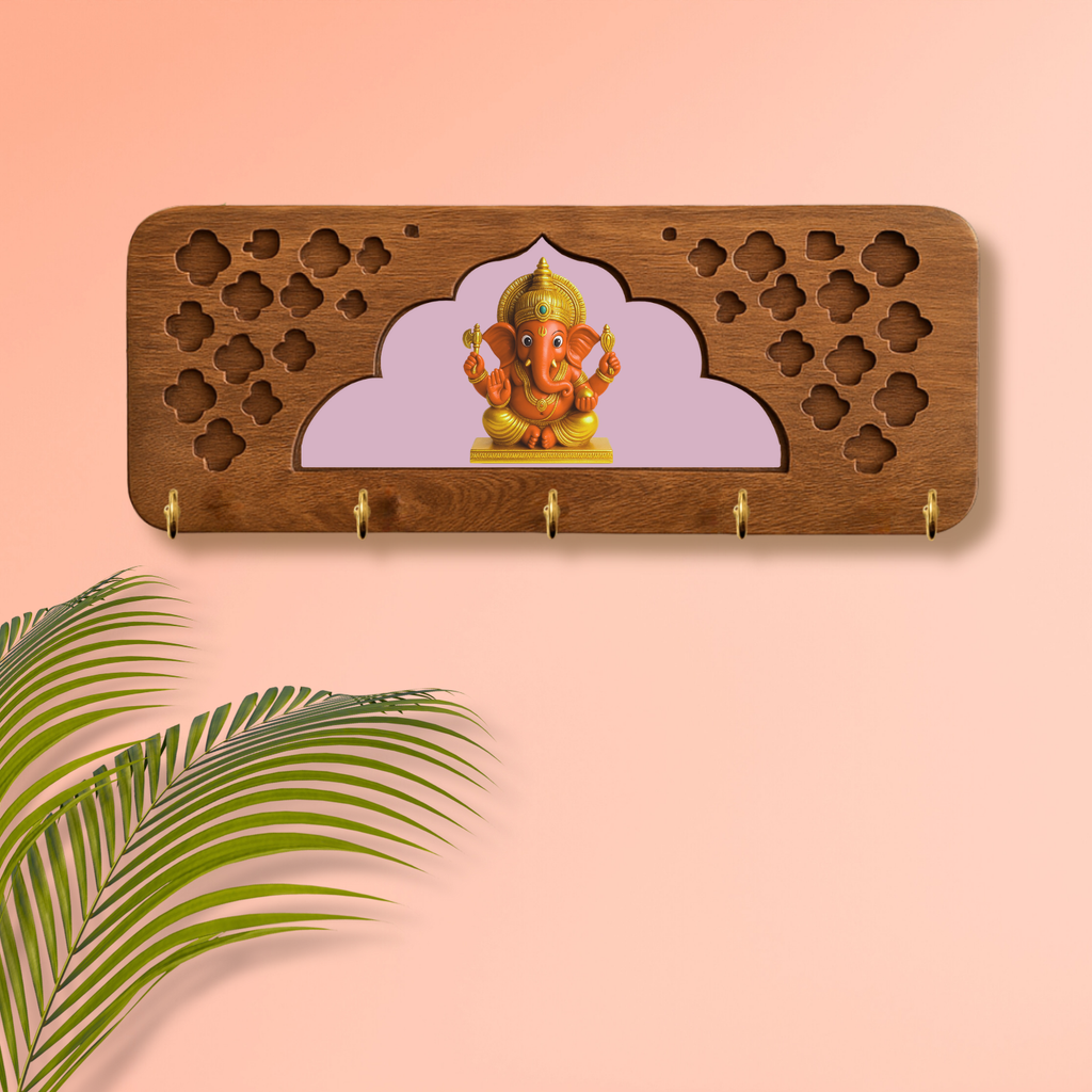 Craftpur Solid Wood Jharokha Ganesh ji Keyholder