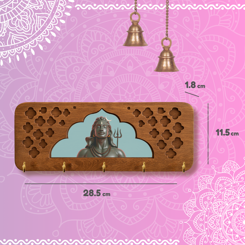 Craftpur Solid Wood Jharokha Mahadev  keyholder