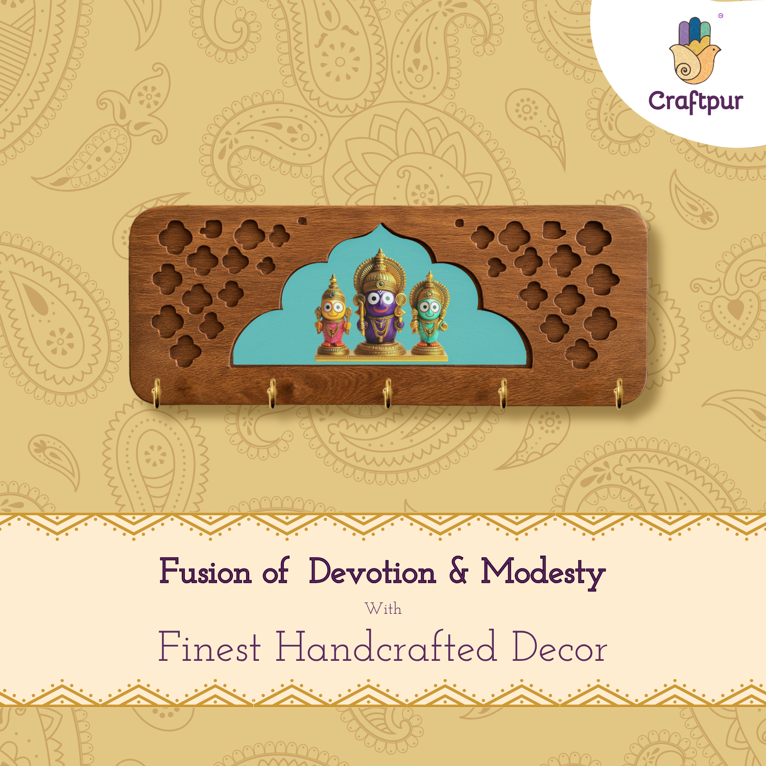 Craftpur Solid Jharokha Jagatnath Ji keyholder