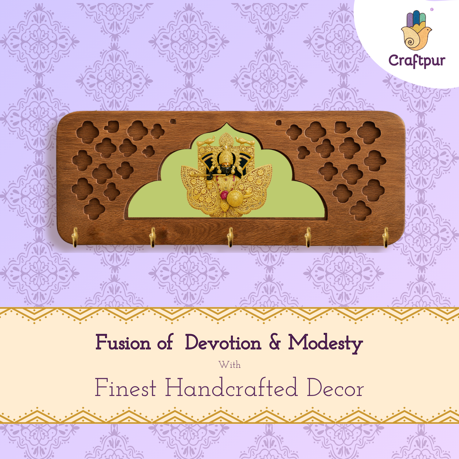 Craftpur Solid Jharokha Sawariya Seth Ji keyholder